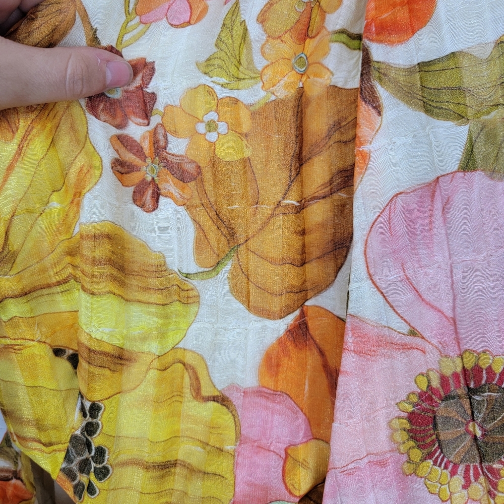 NWT Alemais Silas One Shoulder Floral Gown Orange 6 - Picture 11 of 17